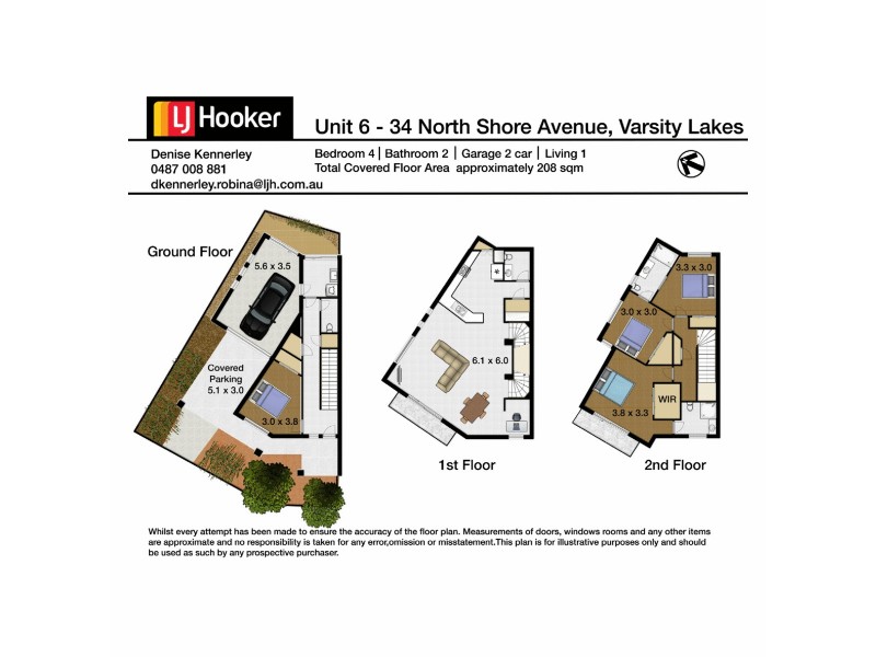 6/34 North Shore Avenue, Varsity Lakes QLD 4227 Floorplan