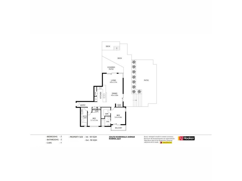204/50 Riverwalk Avenue, Robina QLD 4226 Floorplan