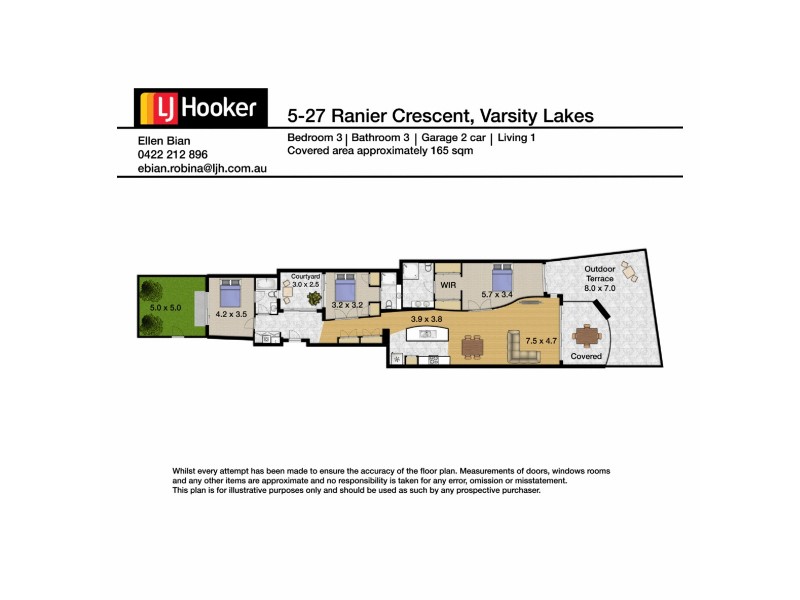 5/27 Ranier Crescent, Varsity Lakes QLD 4227 Floorplan