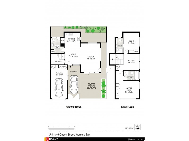 1/46 Queen Street, Warners Bay NSW 2282 Floorplan