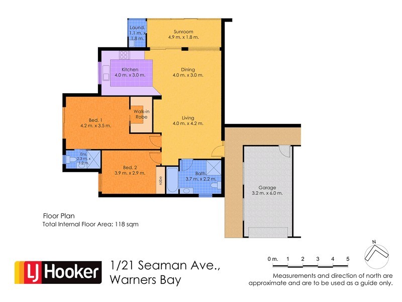 1/21 Seaman Avenue, Warners Bay NSW 2282 Floorplan