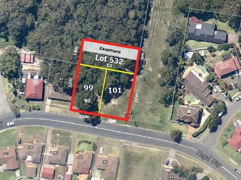 99 101 & L in DP 605964 attached to lots Regal Way, Valentine NSW 2280