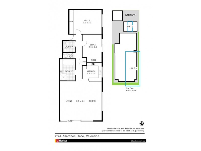 2/44 Allambee Place, Valentine NSW 2280 Floorplan