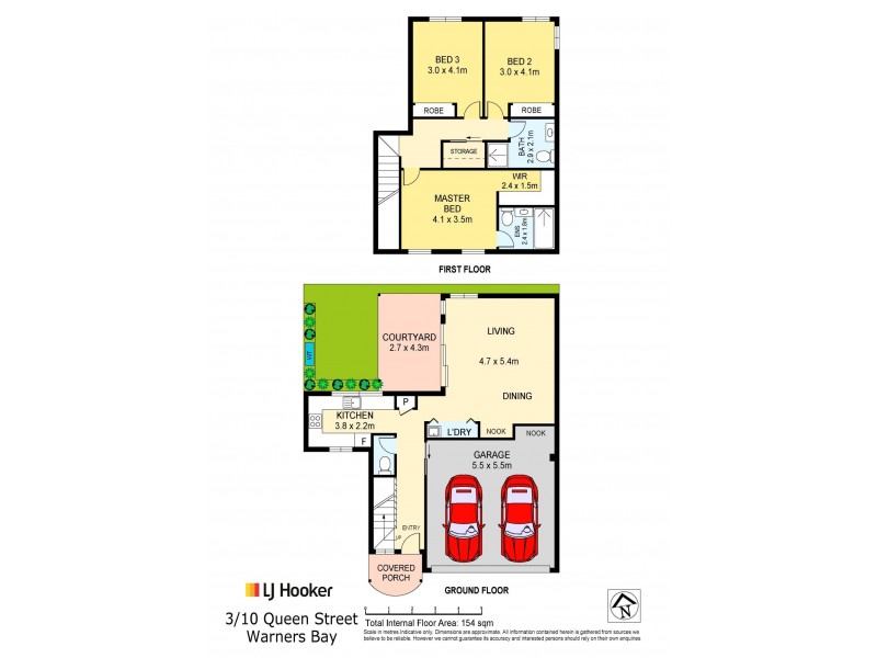 3/10 Queen Street, Warners Bay NSW 2282 Floorplan