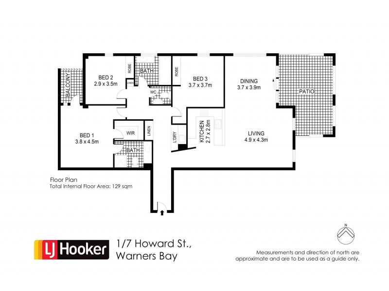 1/7 Howard Street, Warners Bay NSW 2282 Floorplan