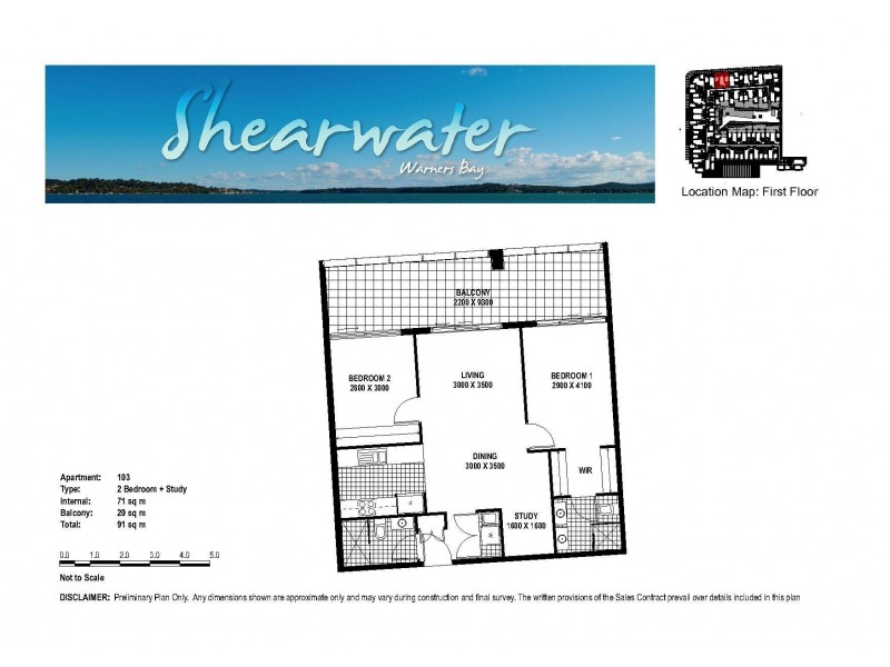 103/2 Howard Street, Warners Bay NSW 2282 Floorplan