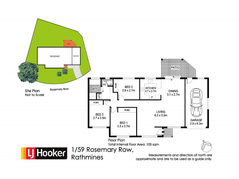 1/59 Rosemary Row, Rathmines NSW 2283 Floorplan
