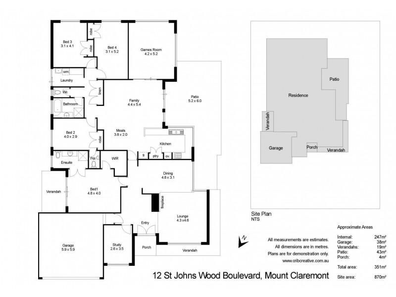 12 St Johns Wood Boulevard, Mount Claremont WA 6010 Floorplan