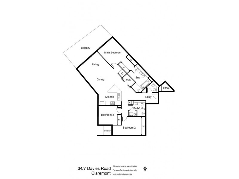 34/7 Davies Road, Claremont WA 6010 Floorplan