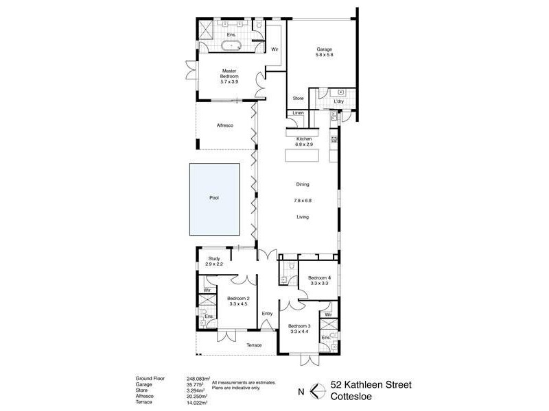 52 Kathleen Street, Cottesloe WA 6011 Floorplan