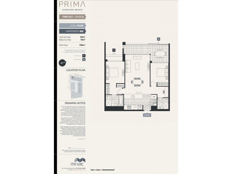409/29 Leighton Beach Boulevard, North Fremantle WA 6159 Floorplan