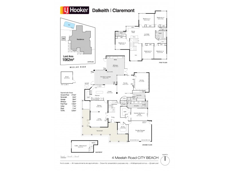 4 Meelah Road, City Beach WA 6015 Floorplan