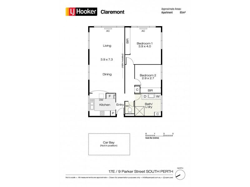 17E/9 Parker Street, South Perth WA 6151 Floorplan