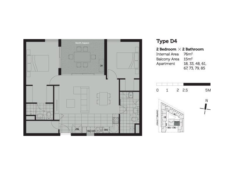 18/6 Campbell Street, West Perth WA 6005 Floorplan