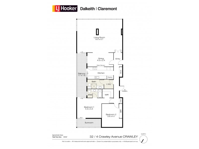 32/4 Crawley Avenue, Crawley WA 6009 Floorplan