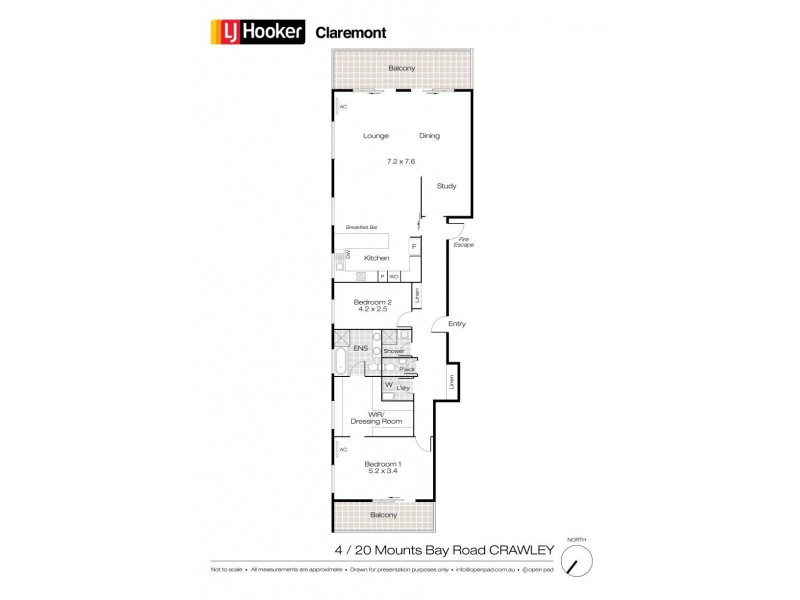 4/20 Mounts Bay Road, Crawley WA 6009 Floorplan