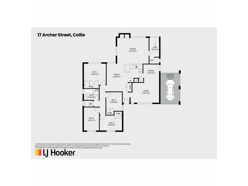 17 Archer Street, Collie WA 6225 Floorplan