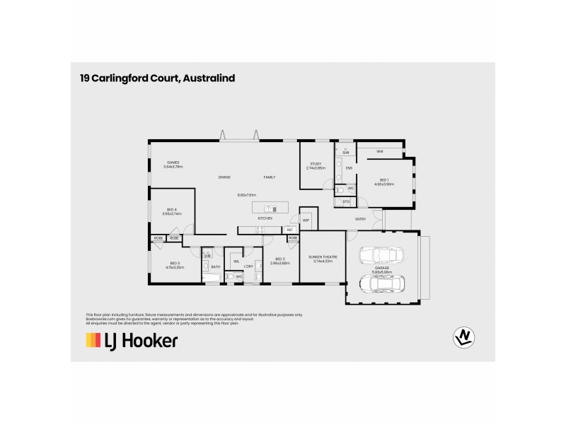 19 Carlingford Court, Australind WA 6233 Floorplan