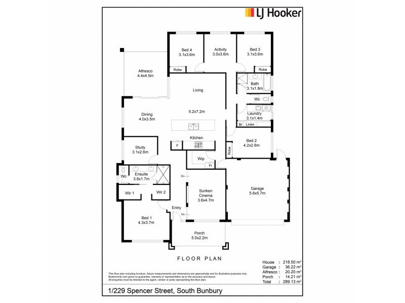 229 Spencer Street, South Bunbury WA 6230 Floorplan