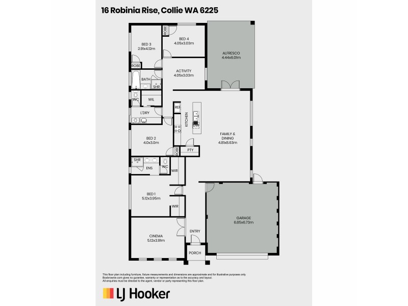16 Robinia Rise, Collie WA 6225 Floorplan