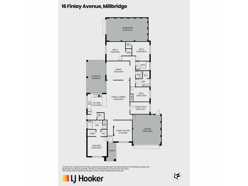 16 Finlay Avenue, Millbridge WA 6232 Floorplan