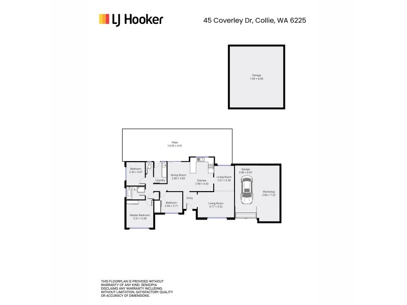 45 Coverley Drive, Collie WA 6225 Floorplan