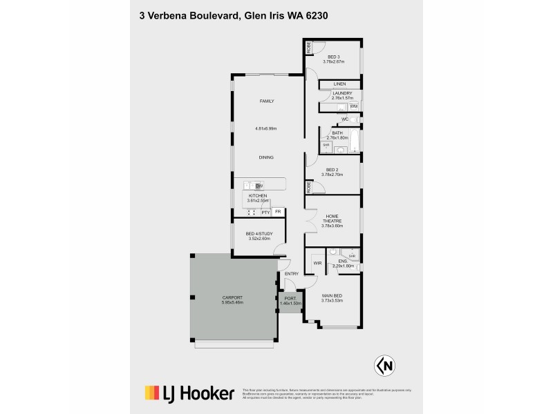 3 Verbena Boulevard, Glen Iris WA 6230 Floorplan