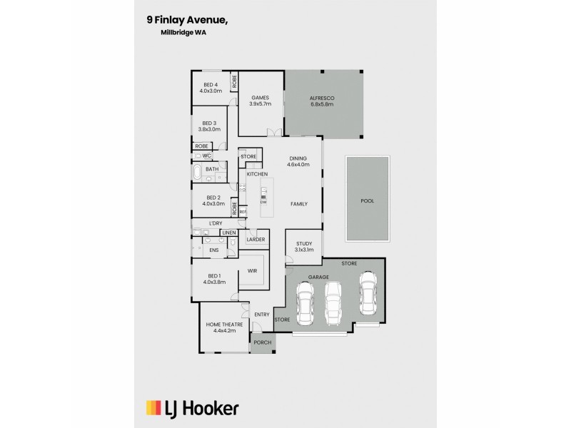 9 Finlay Avenue, Millbridge WA 6232 Floorplan