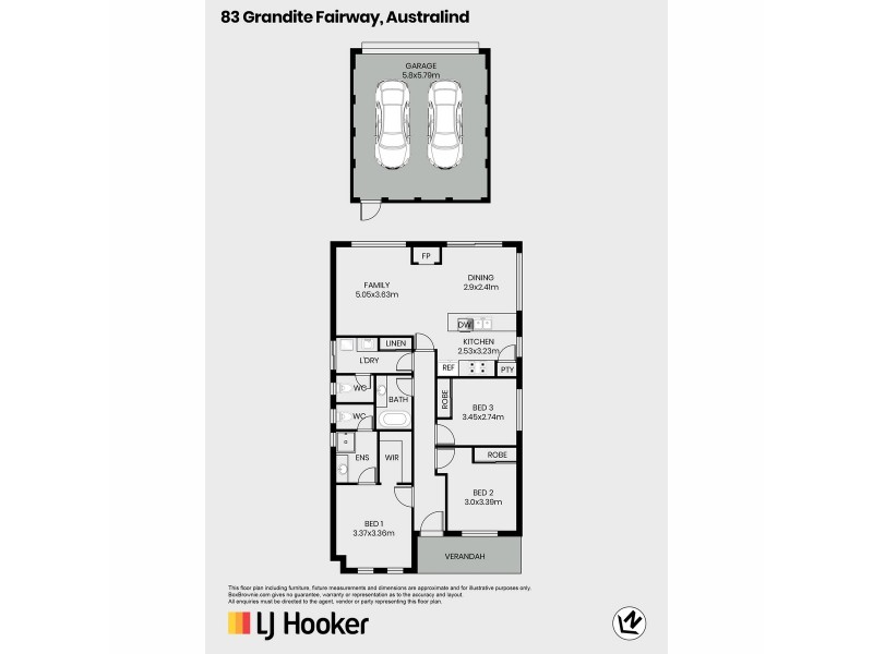 83 Grandite Fairway, Australind WA 6233 Floorplan