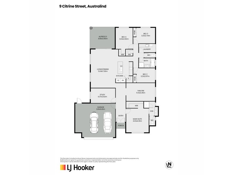 9 Citrine Street, Australind WA 6233 Floorplan