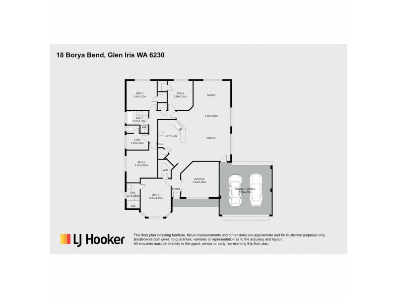 18 Borya Bend, Glen Iris WA 6230 Floorplan