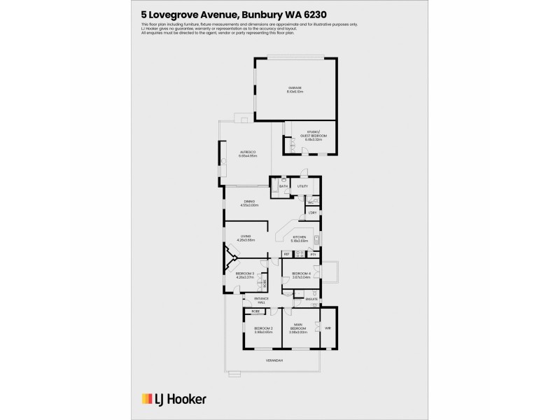 5 Lovegrove Avenue, Bunbury WA 6230 Floorplan