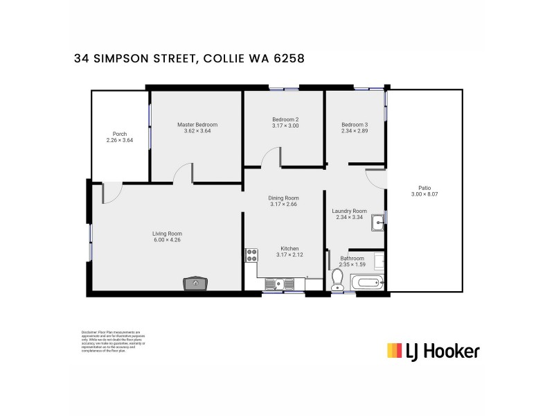 34 Simpson Street, Collie WA 6225 Floorplan
