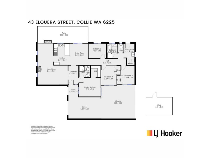 43 Elouera Street, Collie WA 6225 Floorplan
