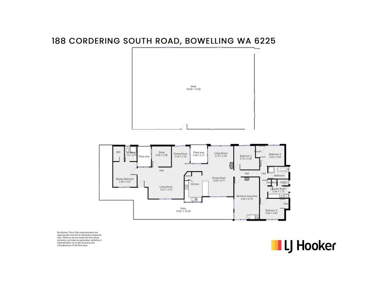 Lot 188 Cordering South Road, Bowelling WA 6225 Floorplan