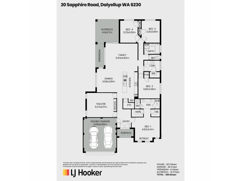 20 Sapphire Road, Dalyellup WA 6230 Floorplan