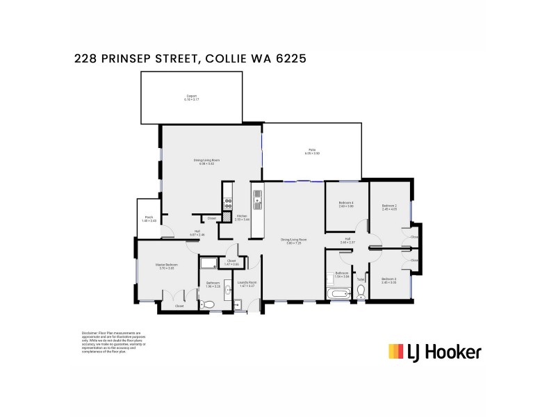228 Prinsep Street, Collie WA 6225 Floorplan