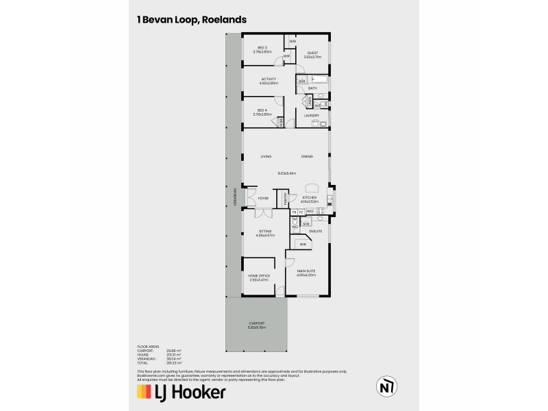 1 Bevan Loop, Roelands WA 6226 Floorplan