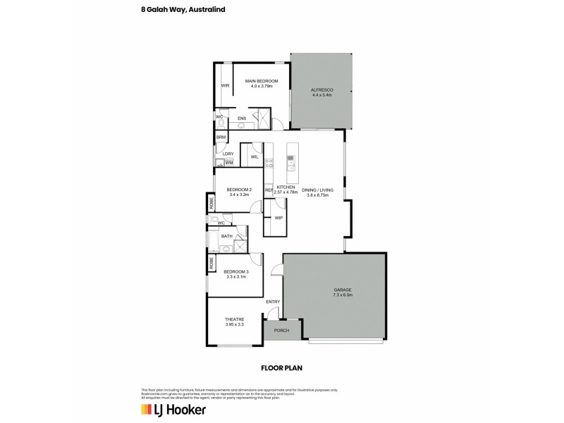 8 Galah Way, Australind WA 6233 Floorplan