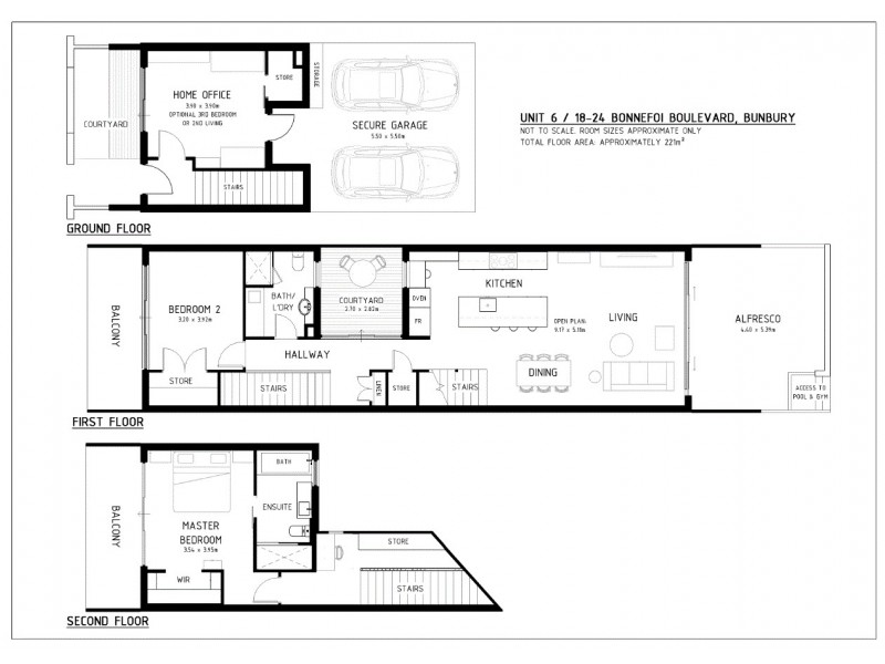 6/18 Bonnefoi Boulevard, Bunbury WA 6230 Floorplan