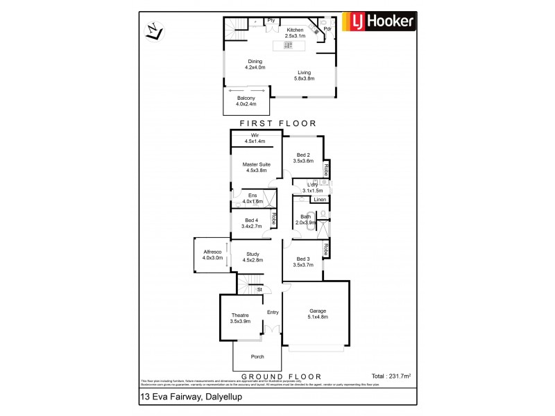 13 Eva Fairway, Dalyellup WA 6230 Floorplan