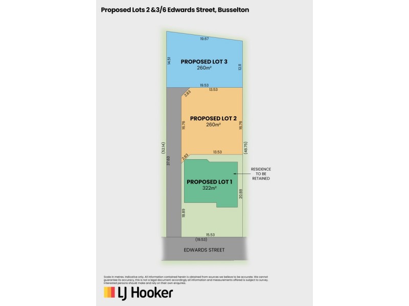 Proposed Lot 2 & 3/6 Edwards Street, Busselton WA 6280