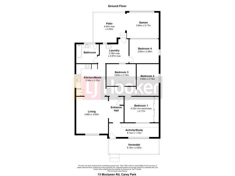 13 Moolyeen Road, Carey Park WA 6230 Floorplan