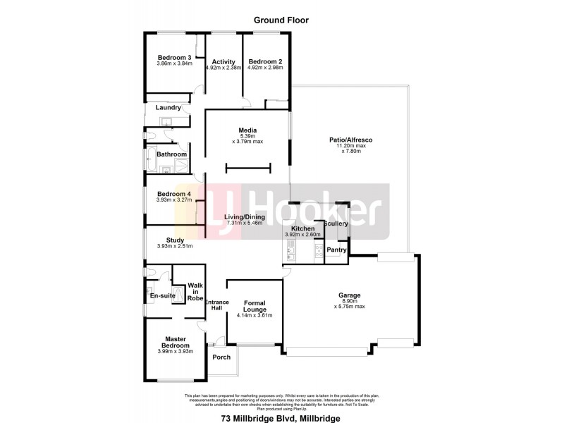 73 Millbridge Boulevard, Millbridge WA 6232 Floorplan