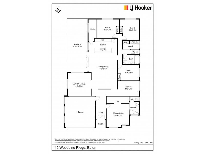 12 Woodbine Ridge, Eaton WA 6232 Floorplan