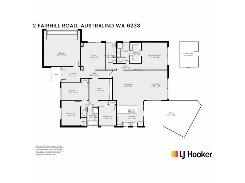 2 Fairhill Road, Australind WA 6233 Floorplan