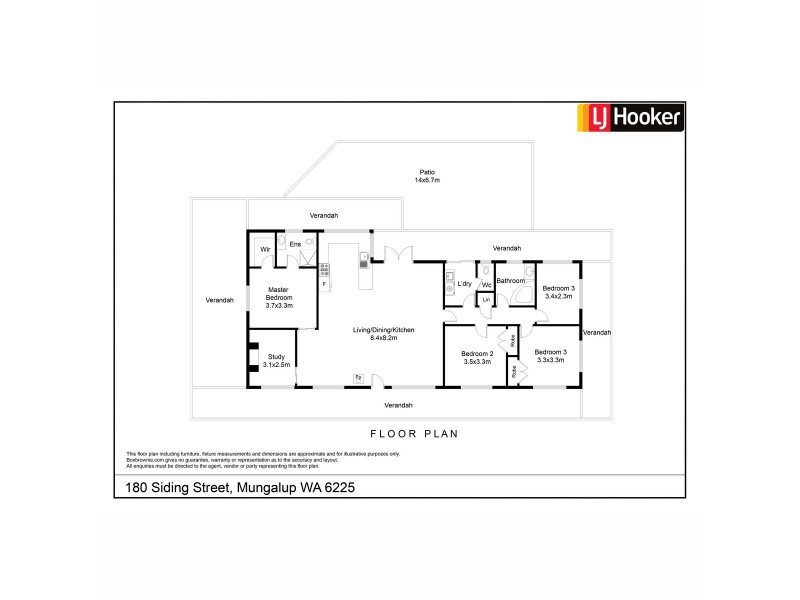 180 Siding Street, Mungalup WA 6225 Floorplan