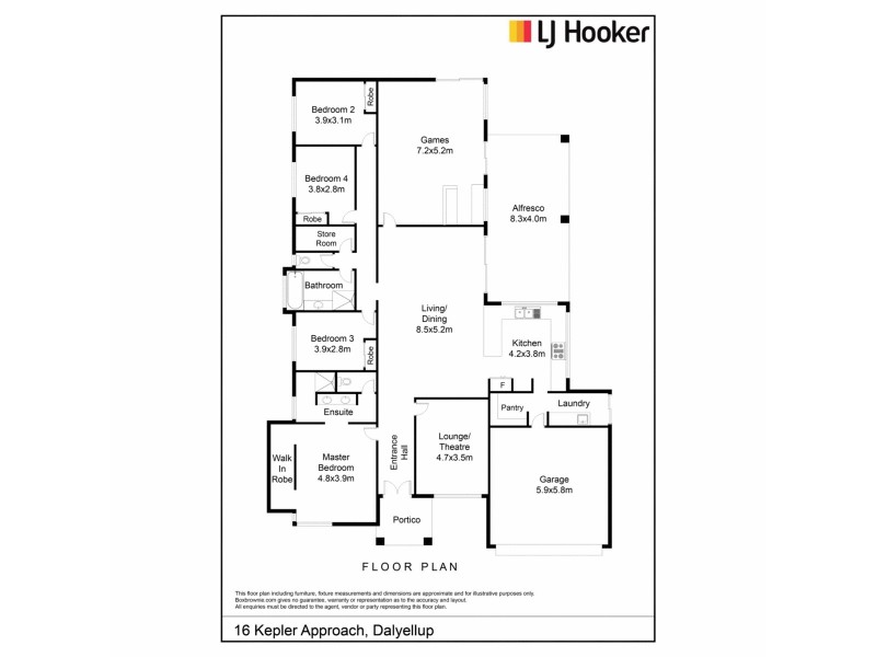 16 Kepler Approach, Dalyellup WA 6230 Floorplan