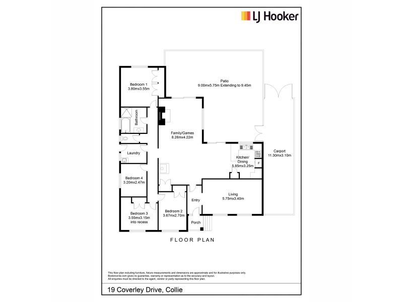 19 Coverley Drive, Collie WA 6225 Floorplan
