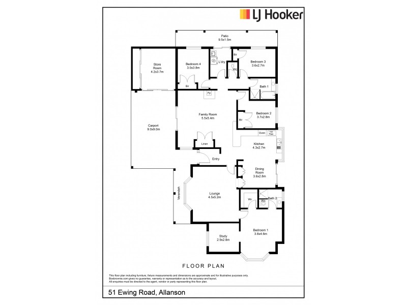 51 Ewing Road, Allanson WA 6225 Floorplan
